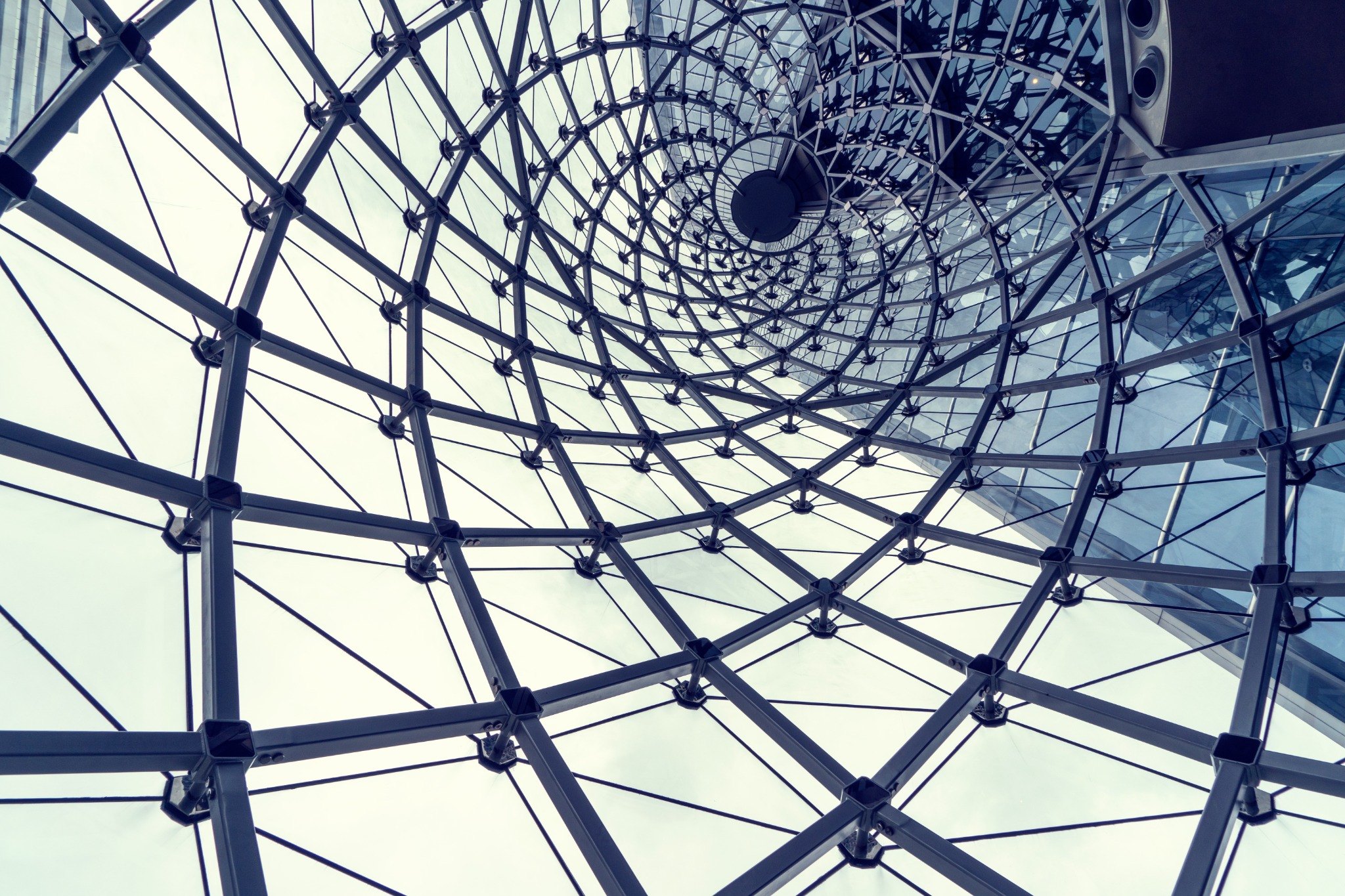 Architectural glass structure representing organised advisory support