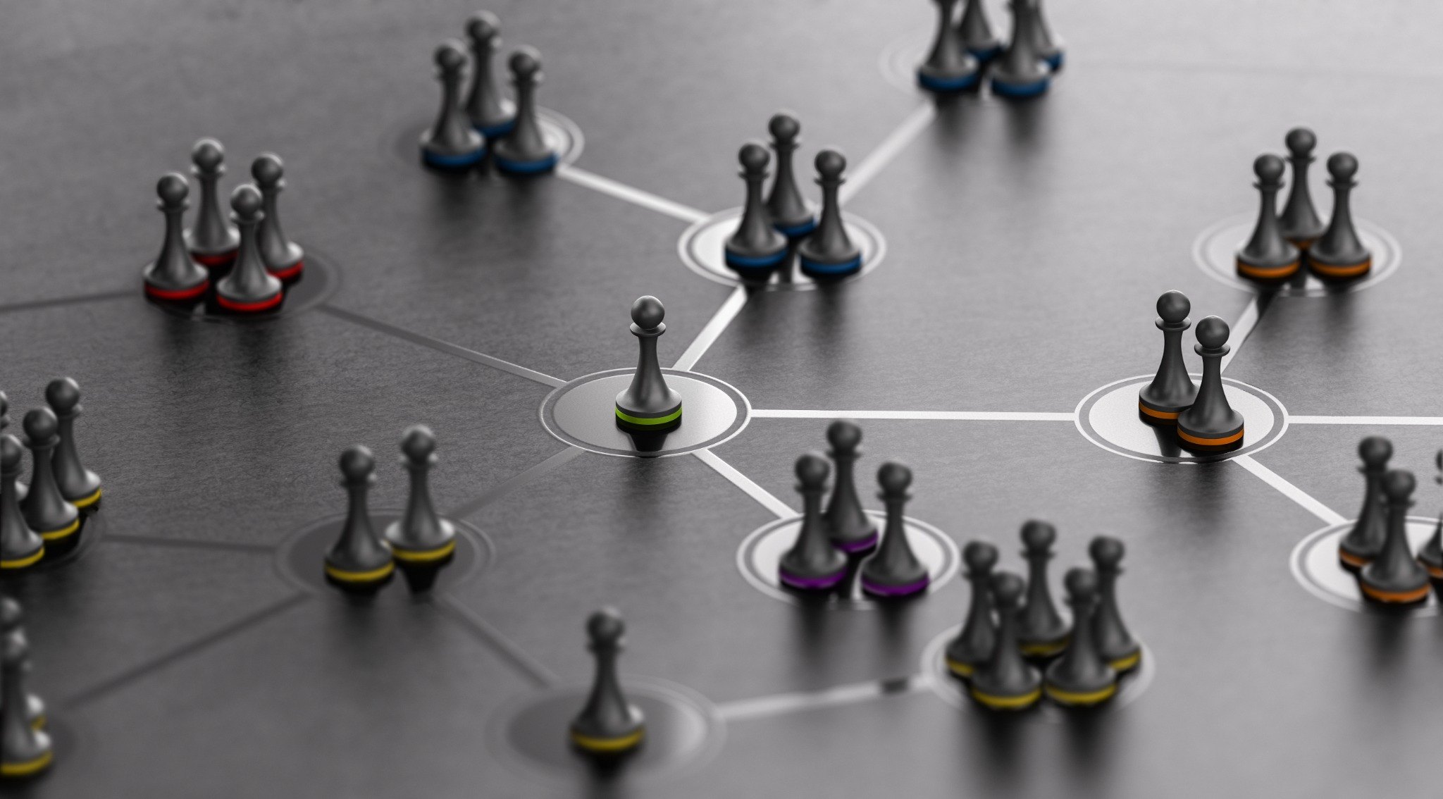 Connected figures representing client structures